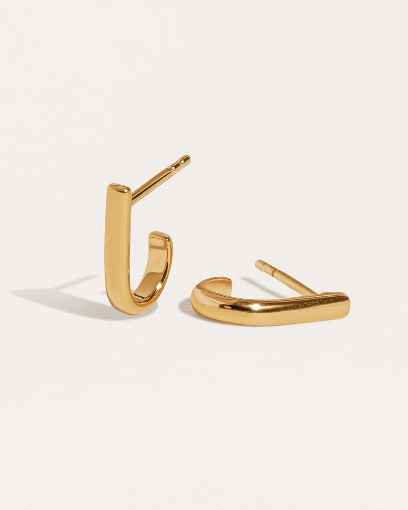 Dainty Gold Earrings Studs Unique Earrings - Nickel Free Earrings - LunaiJewelry