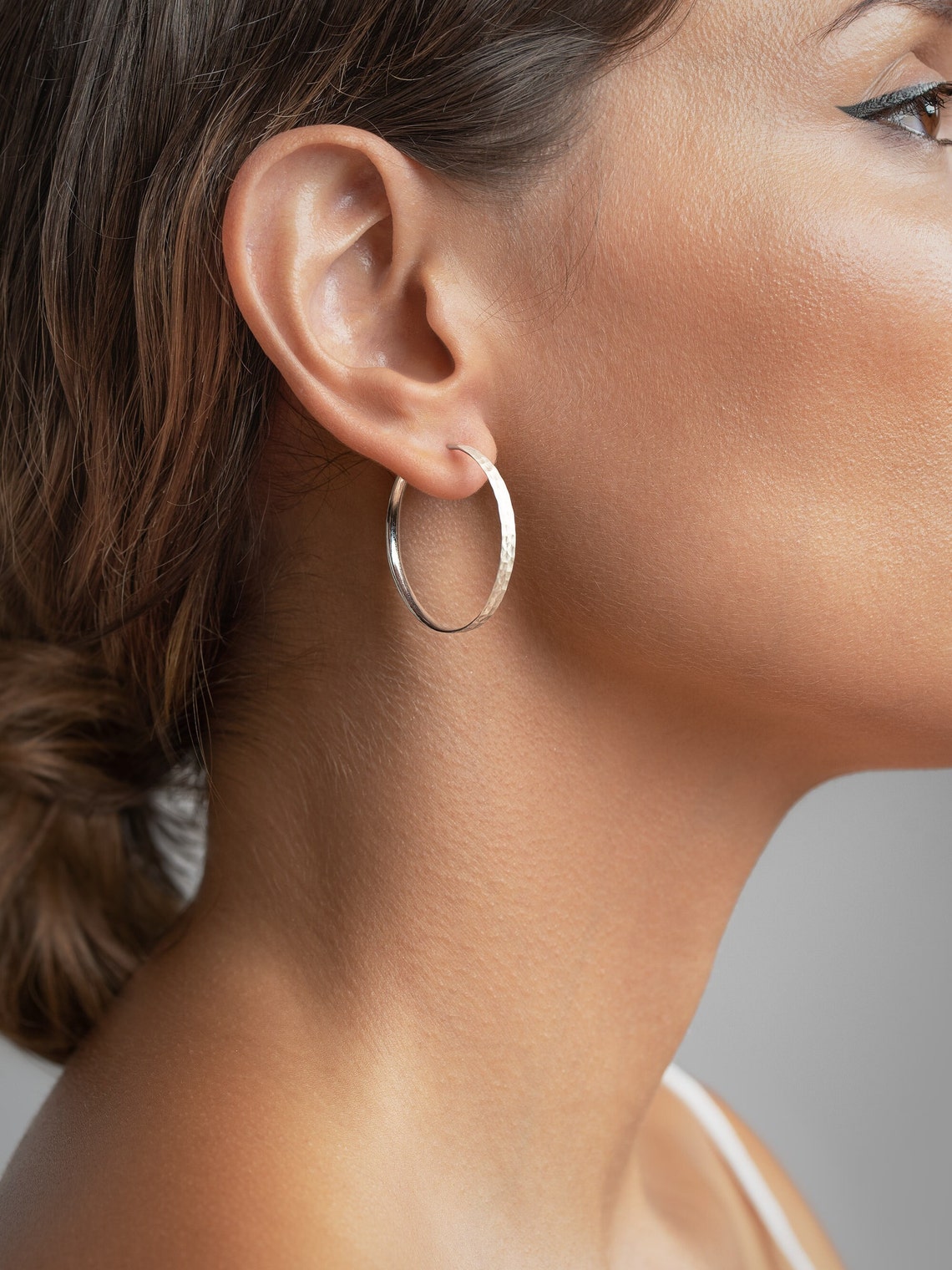 Produktbild von Kleine Creolen Echt 925 Silber Ohrringe Französischer Verschluss Damen Kinder