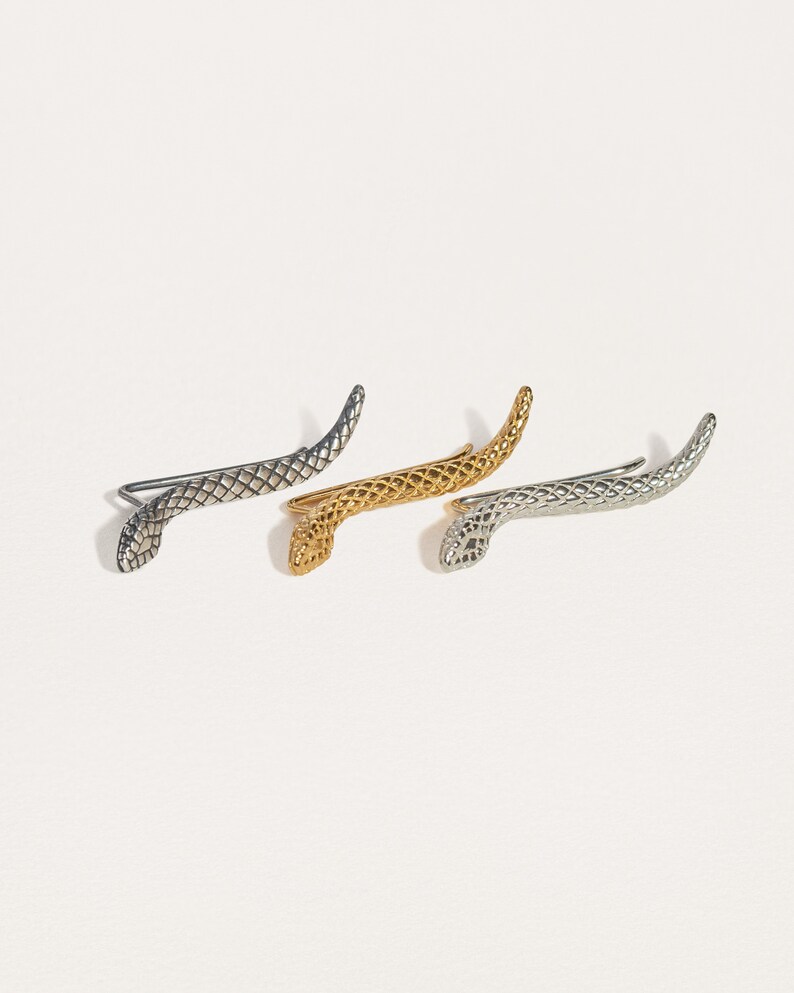 Snake Ear Cuff Earrings- Animal Earrings - Edgy Streetwear Jewelry