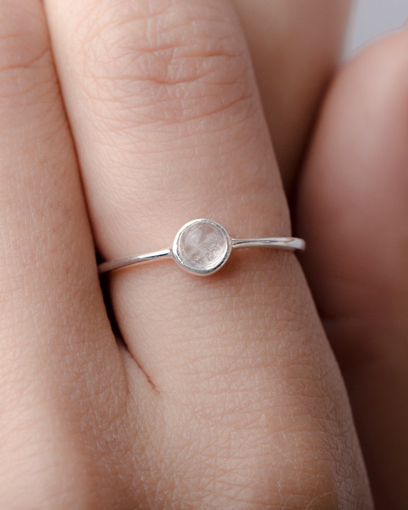 Moonstone Ring Silver - Handmade Jewelry- Gold Vermeil Ring - Bridesmaids Gift