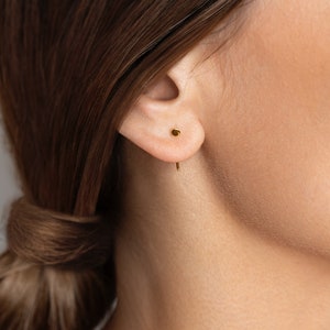 Gold Hoop Earrings: Minimalist Sterling Silver Open Hoops