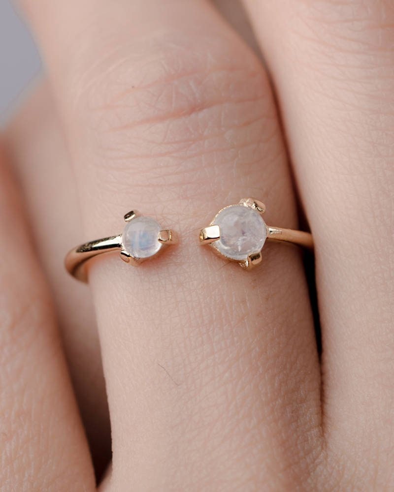 925 Sterling Silver Ring* Moonstone Ring* Minimalist Ring* Birthstone Ring* Danity Ring* Stacking Ring* Gift for her* 3-12 US Sizes