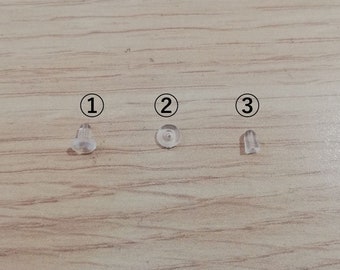 Silicone Earring Backs: Clear Rubber Replacement Parts (20 Pairs)