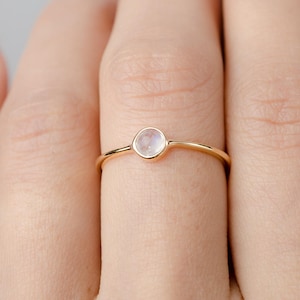 Moonstone Ring Silver - Handmade Jewelry- Gold Vermeil Ring - Bridesmaids Gift