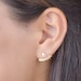 Gold Ear Jacket - Floating Earrings - Bridal Earrings - Stud Earrings - Triangle Stud Earring - Geometric Jewelry - Bridesmaid Gift - EJK001 