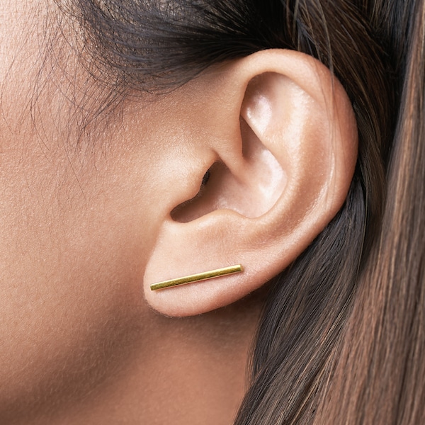 Minimalist Ear Cuff Climber Earrings - Dainty and Unique Jewelry for a Stylish Look  - ECF011