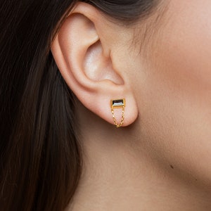 Dainty Gemstone Stud Earrings in Gold Matte Bridesmaid Gifts Perfect Gift For Mom STD148 image 10