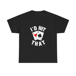 Amour de cartes à jouer en t-shirt | Chemise en coton unisexe, cadeau pour les joueurs, tenue décontractée, cadeau d'anniversaire, haut de soirée poker