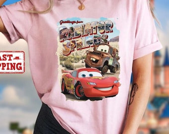Retro Radiator Springs Cars Movie Shirt, Lightning McQueen Shirt, Cars Movie Disney Shirt, Disney Family Trip Shirt