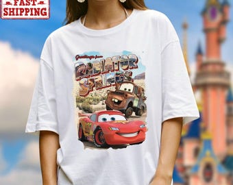 Comfort Colors Retro Radiator Springs Cars Movie Shirt, Lightning McQueen Shirt, Cars Movie Disney Shirt, Disney Family Trip Shirt
