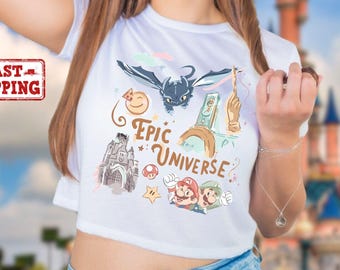 Epic Universe Crop Top, Family Universe Park Trip 2025 Crop Top, Orlando Park Epic Universe Crop Tee, WDW Family Vacation Crop, Disney Trip