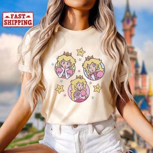Mario Princess Girls Shirt, Princess Peach Mario Shirt, Princess Peach T-Shirt, Super Mario Shirt, Mario Group Birthday