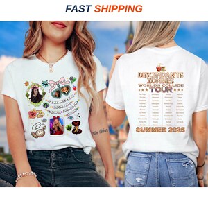 Retro Descendants Zombies World Tour 2025 Shirt, Disney The Rise Of Red Concert Tee, Summer Music Festival Epcot Matching Trip