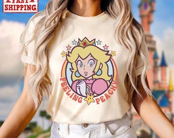 Mario Princess Girls Shirt, Princess Peach Mario Shirt, Princess Peach T-Shirt, Super Mario Shirt, Mario Group Birthday
