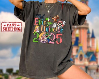 Comfort Colors Epic Universe Shirt, Orlando Park Epic Universe Shirt, Super Mario T-Shirt, How To Train Your Dragon Shirt, Magic Kingdom Tee