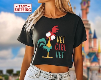 Hei Girl Hei Crop Top, Princess Moana Crop Top, Disney Birthday Girl Shirt, Princess Birthday Trip, Princess Besties Crop Tee, Birthday Girl