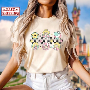 Mario Princess Girls Shirt, Princess Peach Mario Shirt, Princess Peach T-Shirt, Super Mario Shirt, Mario Group Birthday