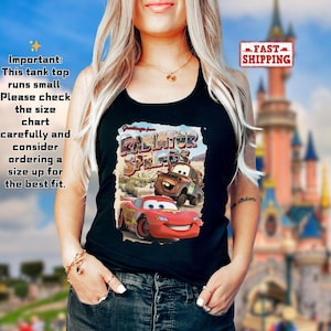 Retro Radiator Springs Cars Movie Tank Top, Lightning McQueen Tank Top, Cars Movie Disney Tank Top, Disney Family Trip Tank Top