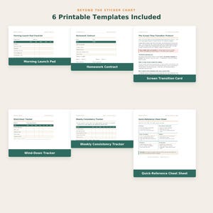 ADHD Daily Routine Printable Bundle | Kids Morning & Bedtime Checklist | Homework Tracker | Screen Time, Meltdown Tools | Parent Guide PDF