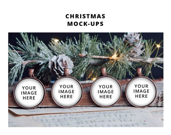 Chistmas Circle Pendant Product Mockup Antique Bronze Jewelry Templatejewelry Chistmas Circle Pendant Product Mockup Antique Bronze Jewelry Templatejewelry