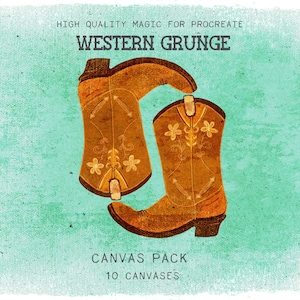 Western Grunge Texture Canvas Pack for Procreate by Mabel and Bea