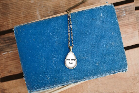 Tear Drop Pendant Braceletproduct Mockup Antique Bronze Jewelry Templatejewelry
