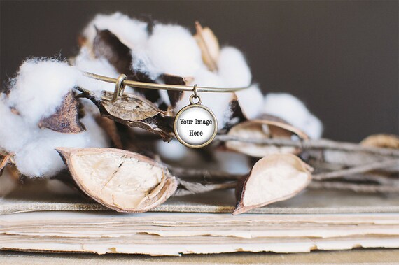 12 Mm Pendant Braceletproduct Mockup Antique Bronze Jewelry Templatejewelry