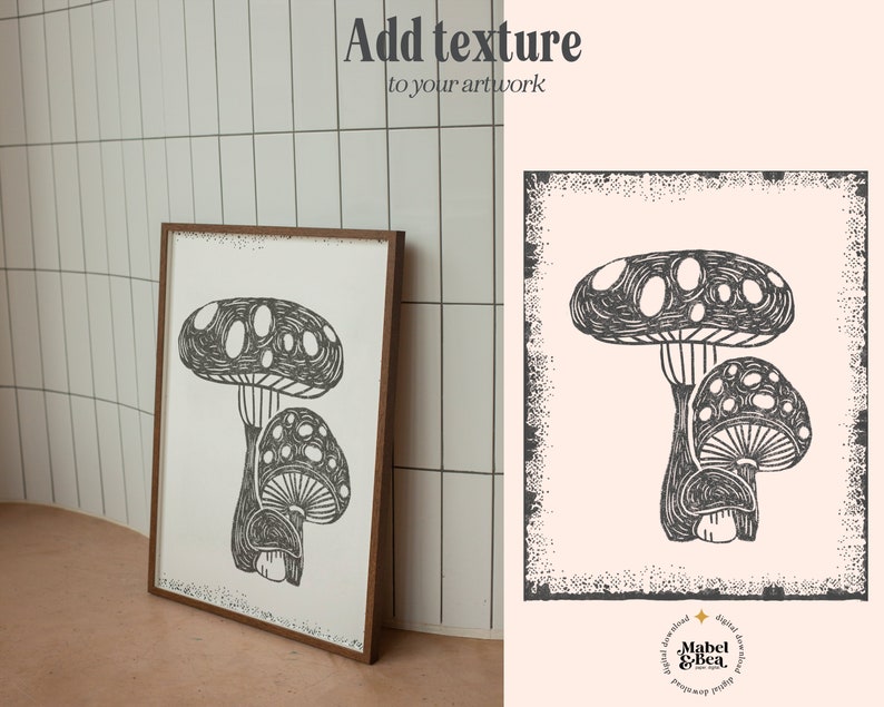 Linocut Texture Brushes for the Procreate App by Mabel and Bea image 8