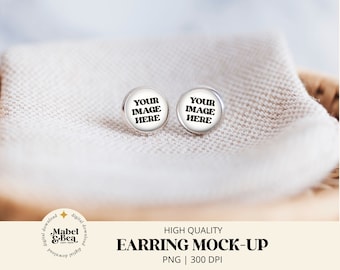 Silver Earring Mock-up by Mabel and Bea