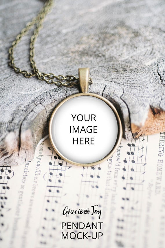 Download Pendant Product Mockup Antique Bronze Jewelry Etsy