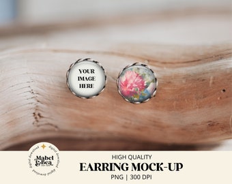 Bronze Earring Product Mockup by Mabel and Bea