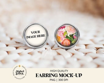 Silver Earring Mock-up by Mabel and Bea