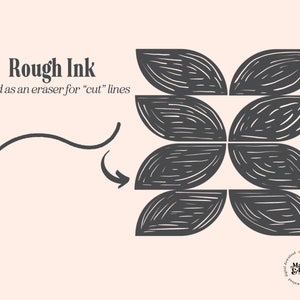 Linocut Texture Brushes for the Procreate App by Mabel and Bea image 3