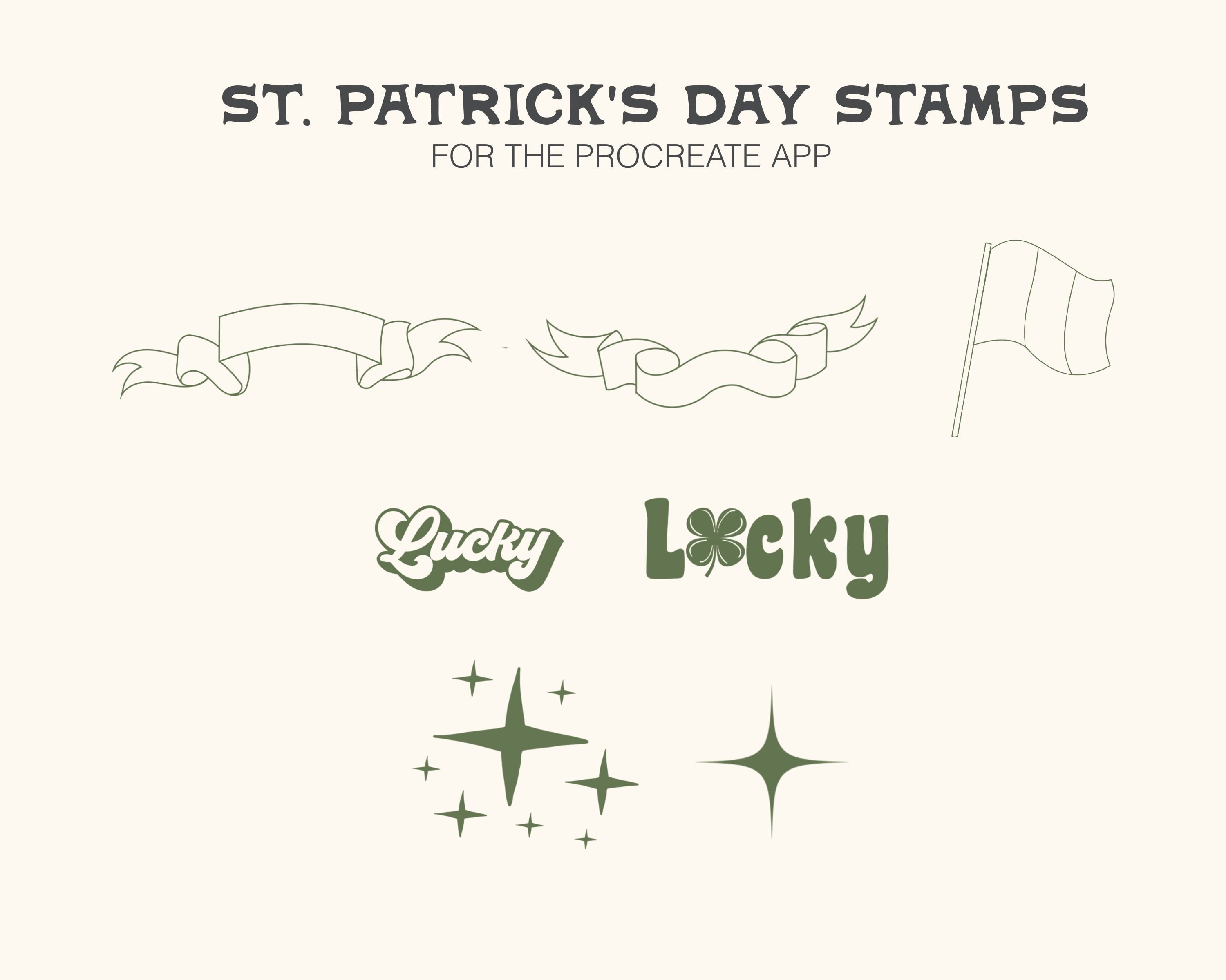 St. Patrick's Day Stamp Brushes for Procreate by Mabel and Bea - Etsy