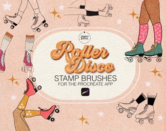 Roller Disco Stamp Brushes for the Procreate App by Mabel and Bea