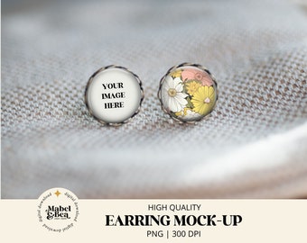 Bronze Earring Product Mockup by Mabel and Bea