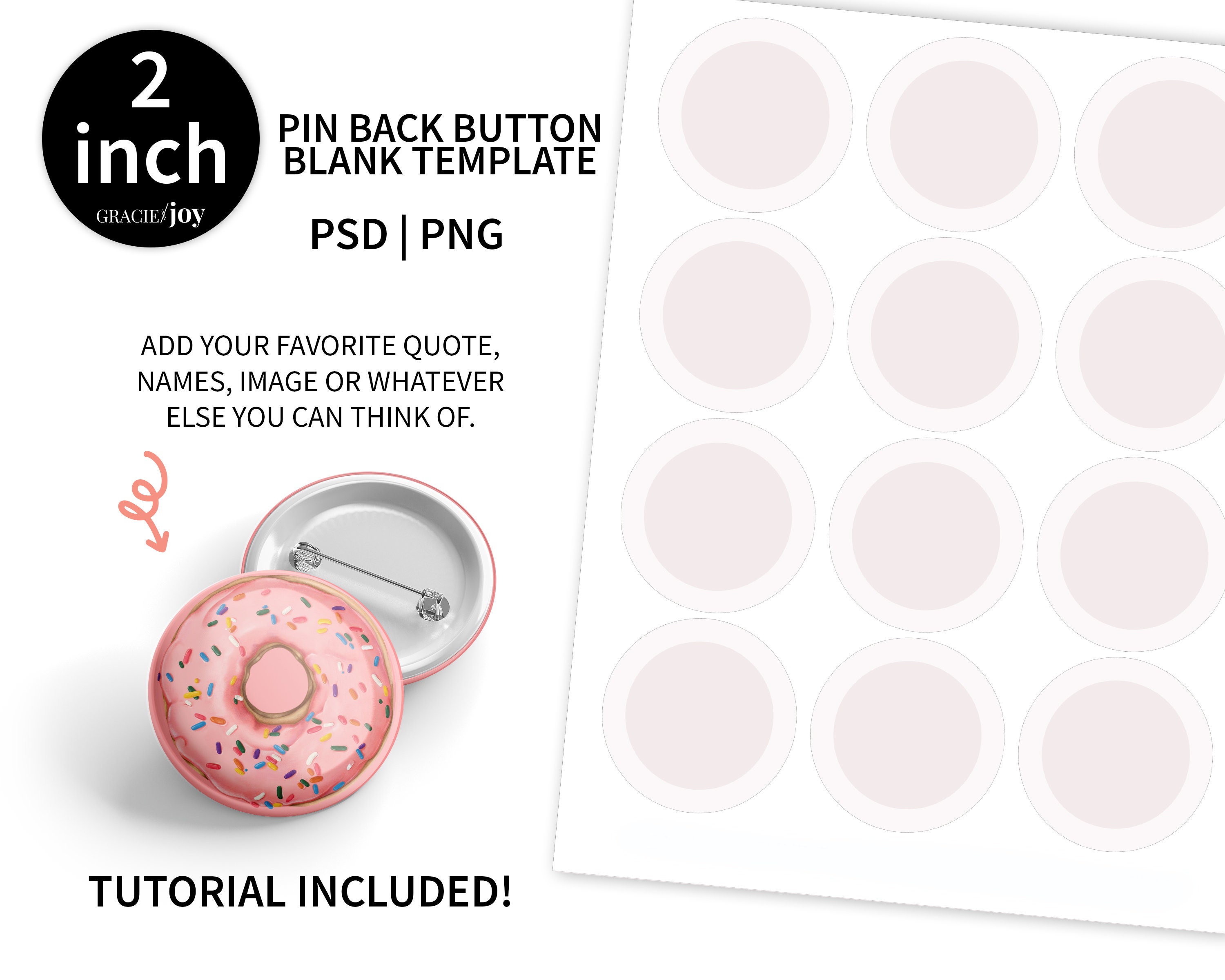 Papercraft Paper Paper Party Kids Gracie And Joy 2 Inch Round Pin 