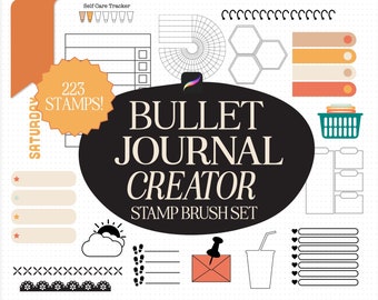 Bullet Journal Creator Stamp Brush Set for the Procreate App by Mabel and Bea