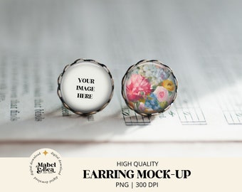 Bronze Earring Product Mockup by Mabel and Bea