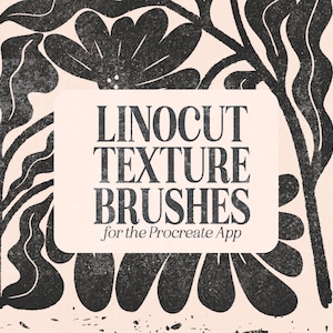 Linocut Texture Brushes for the Procreate App by Mabel and Bea