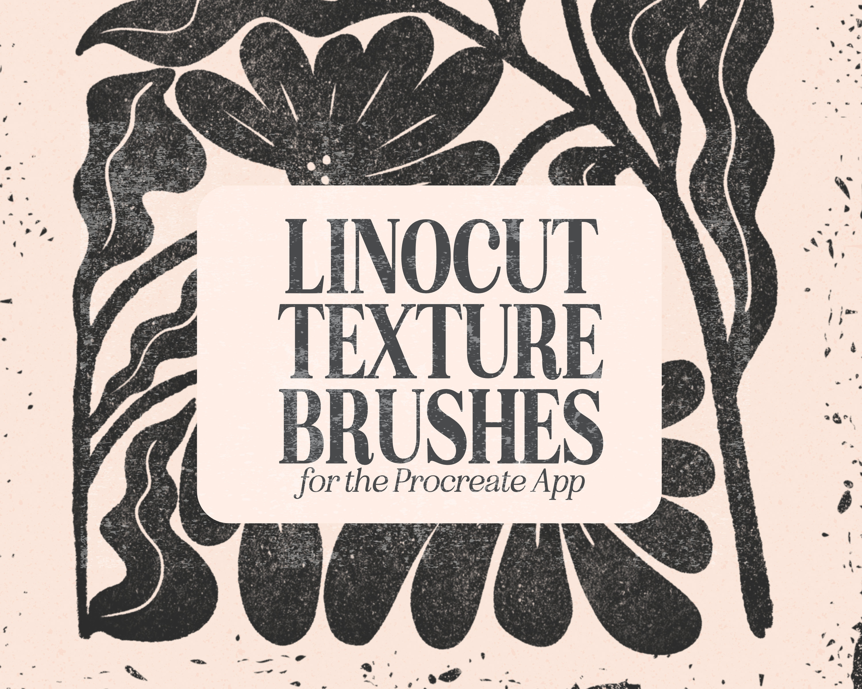 Pinceles sello de textura linograbado para Procreate de Mabel and Bea (set de 14)