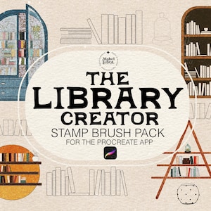 The Library Creator Stamp Brushes for the Procreate App by Mabel and Bea