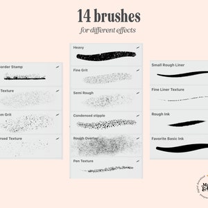 Linocut Texture Brushes for the Procreate App by Mabel and Bea image 2