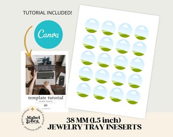 38 MM CANVA TEMPLATE, 1.5 inch, Collage Sheet, Digital Download, Mabel and Bea
