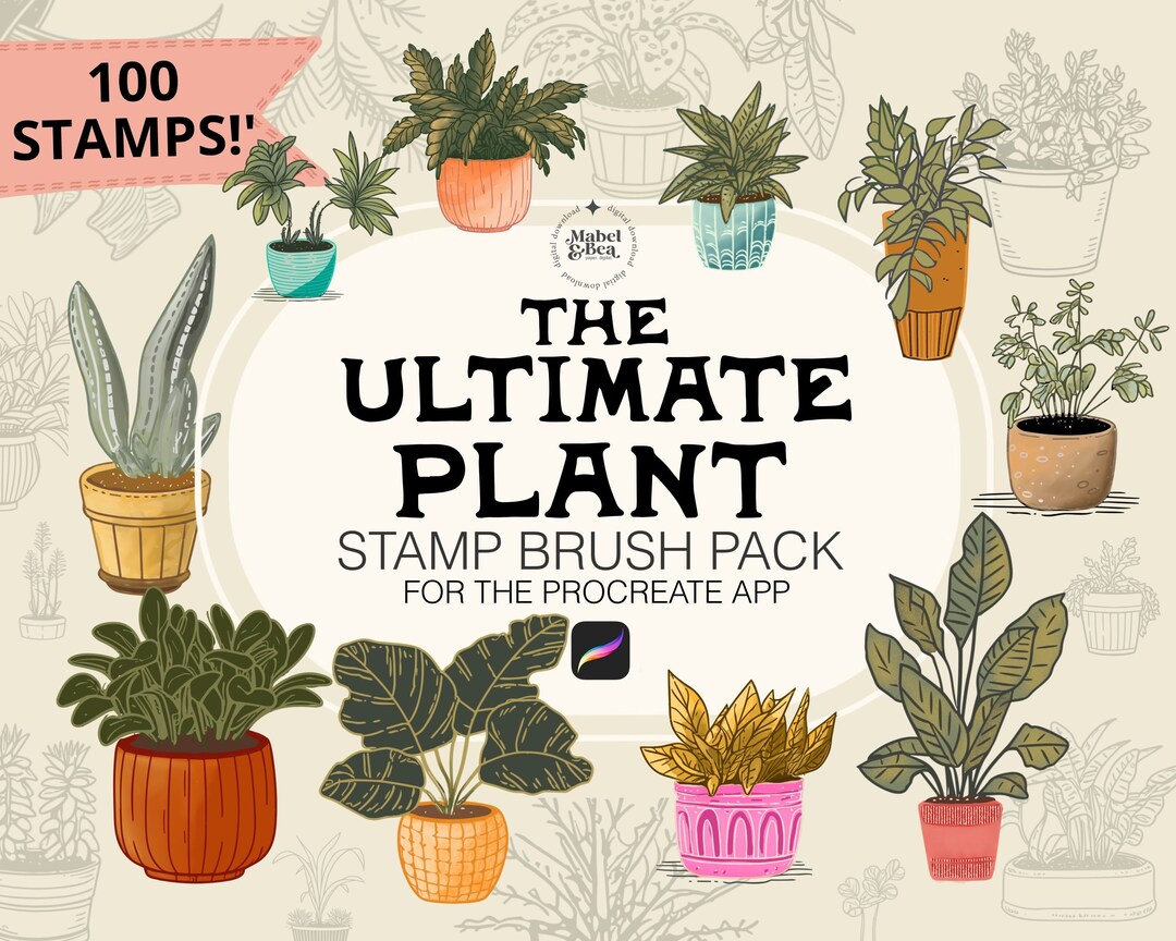 The Ultimate Plant Stamp Brushes for the Procreate App by Mabel and Bea ...