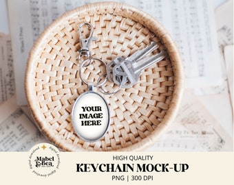 KeychainProduct Mockup, Silver, Product Photography, Jewelry, Gracie and Joy, Instant Download