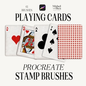 Pędzle do stempli kart do gry dla aplikacji Procreate