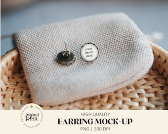 Bronze Earring Product Mockup by Mabel and Bea