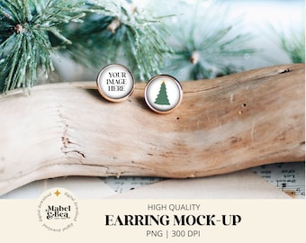 Gold Earring mockup, product photography, Mabel and Bea