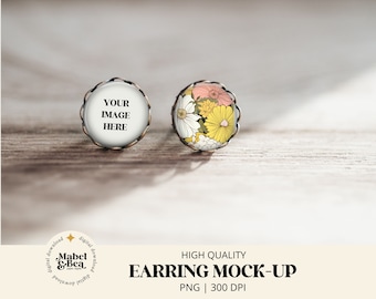 Bronze Earring Product Mockup by Mabel and Bea